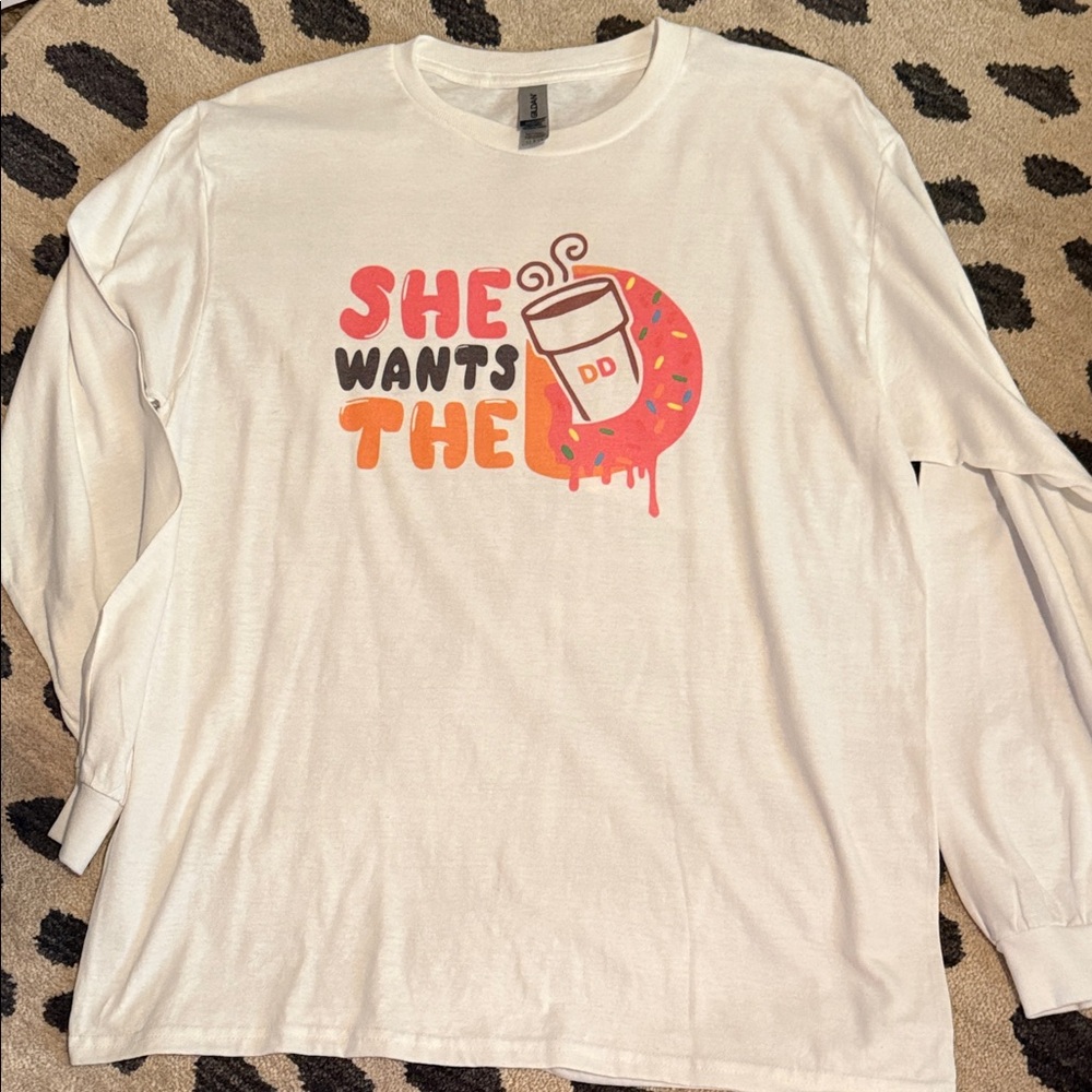 White Long Sleeve Graphic Tee